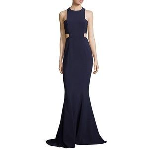 Likely Millbury Gown Navy Blue Cut Out Dress Size 0 NWT